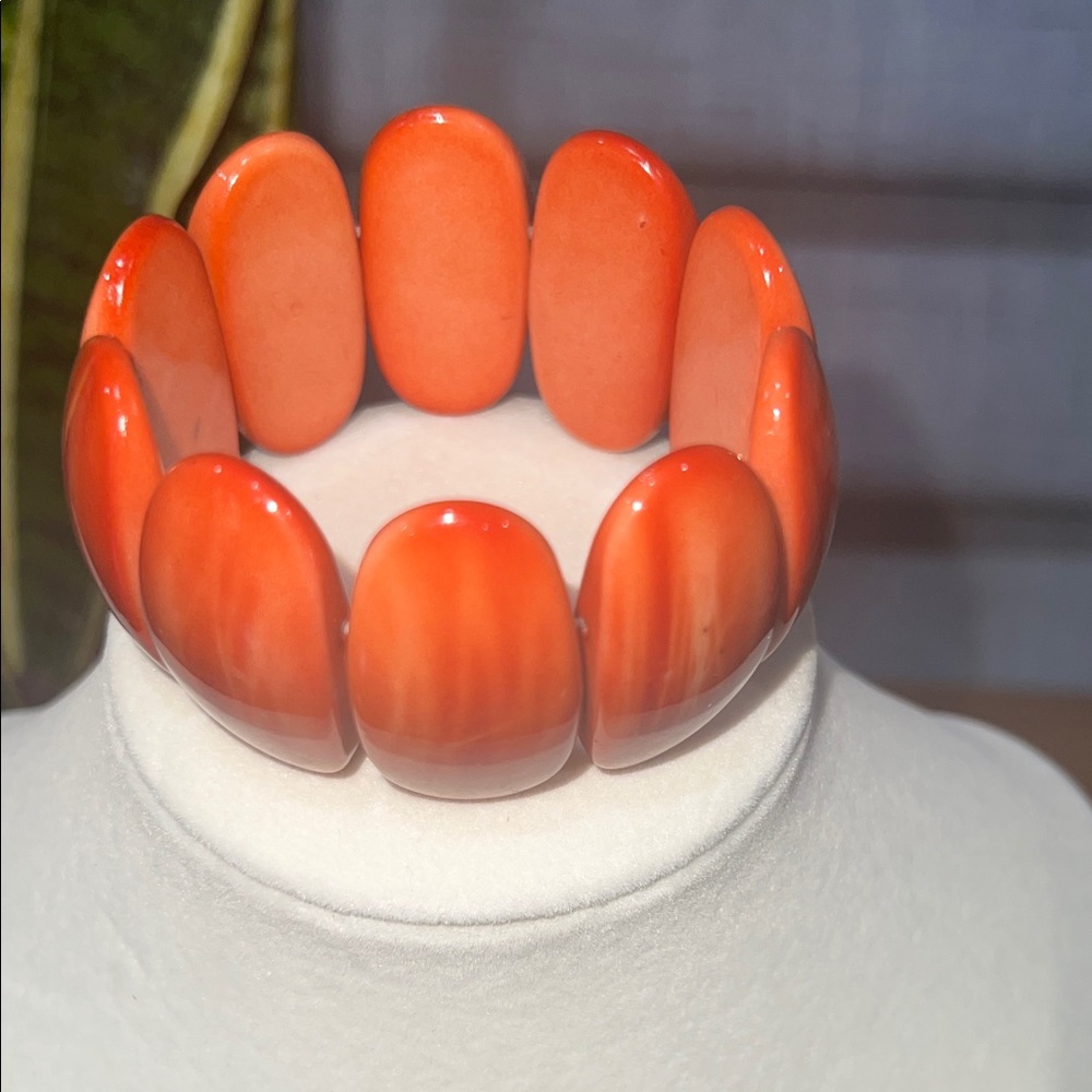 Bold Orange Stretch Bracelet